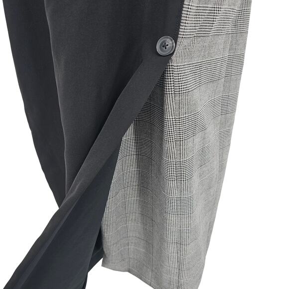 Fame & Partners Womans size 6 Everly Plaid and Black Career Midi Dress V-Neck - Picture 3 of 8